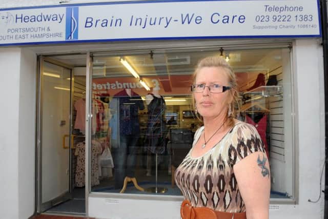 Headway in Cosham's branch manager  Gaenor Markwick, who is angry that the shop was broken intoPicture: Sarah Standing (160674-8352)