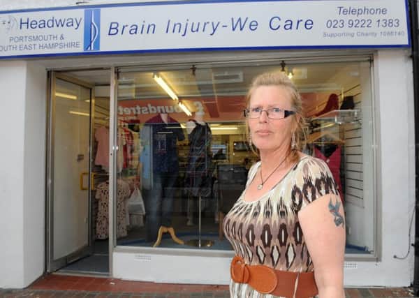 Headway in Cosham's branch manager  Gaenor Markwick, who is angry that the shop was broken into

Picture: Sarah Standing (160674-8352)
