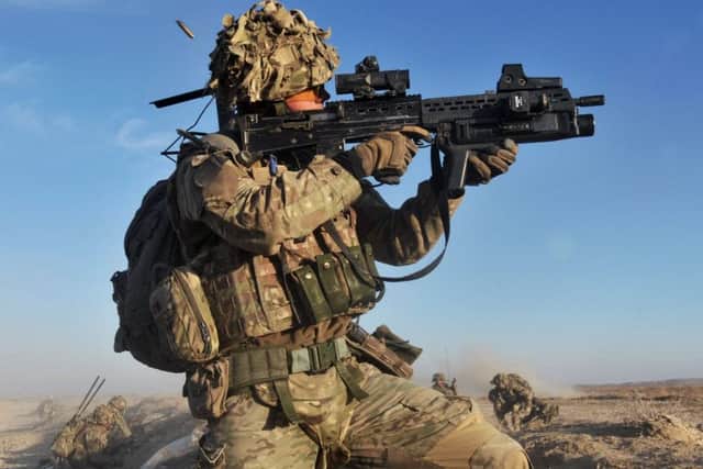 A British soldier in Helmand, Afghanistan