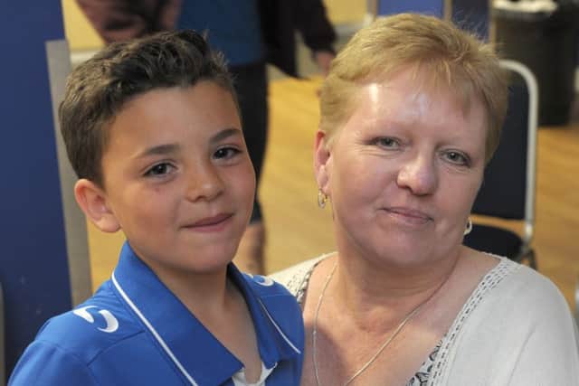 Sonny Morrissey, seven, with his grandmother Jan Morrissey
Picture: Paul Jacobs (160254-17)