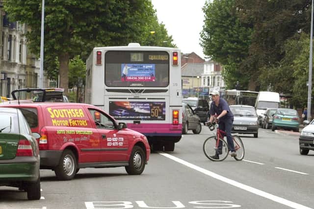 Thousands of people - although none in this picture - have been caught driving in bus lanes