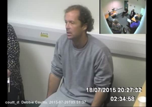 Matthew Daley being interviewed by police. Picture: Sussex Police