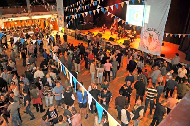 Drinkers at the 2015 Portsmouth Beer Festival