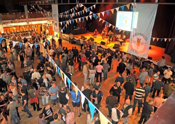 Drinkers at the 2015 Portsmouth Beer Festival