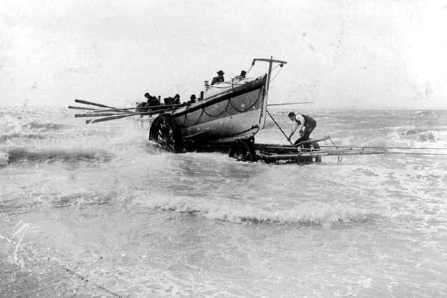 The Hayling Island lifeboat Charlie and Adrian, which saw service between 1888 and 1914, pictured in 1900
