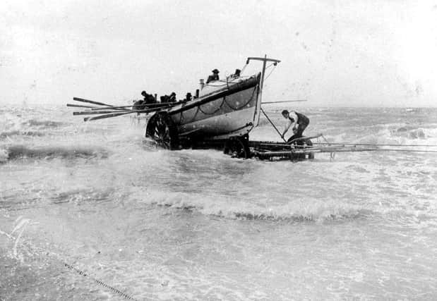 The Hayling Island lifeboat Charlie and Adrian, which saw service between 1888 and 1914, pictured in 1900