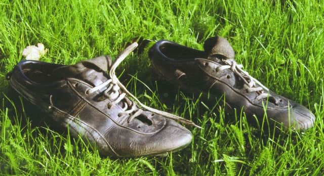 Trevor Browns  Puma football boots bought in 1967. Even they are heavy compared to todays boots.