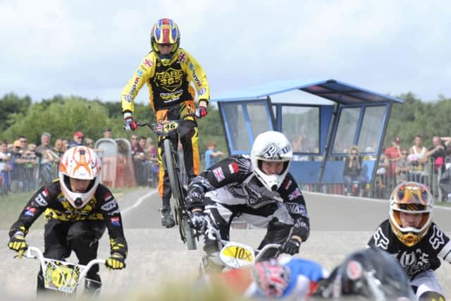 Racers at Gosport BMX track