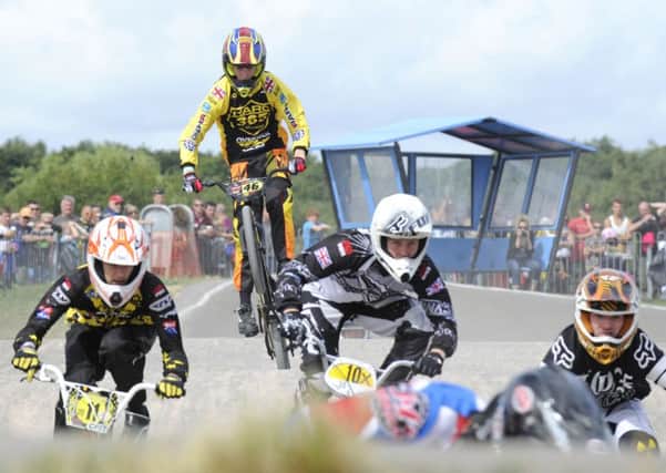 Racers at Gosport BMX track