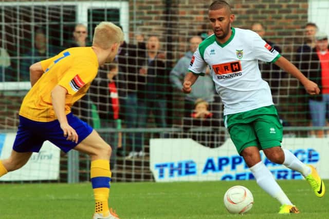 Jake Thomson, right, in action for Bognor Picture: Chris Hatton