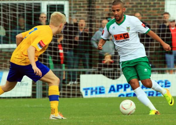 Jake Thomson, right, in action for Bognor Picture: Chris Hatton