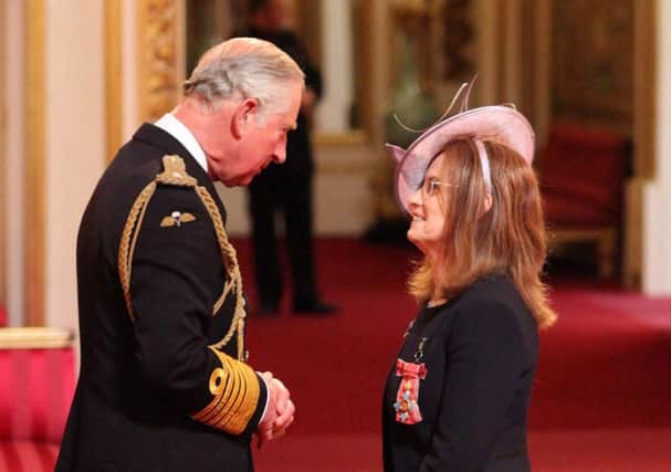 Professor Melanie Davies is made a  Commander of the Order of the British Empire by The Prince of Wales at Buckingham Palace
Picture:  Anthony Devlin/PA
