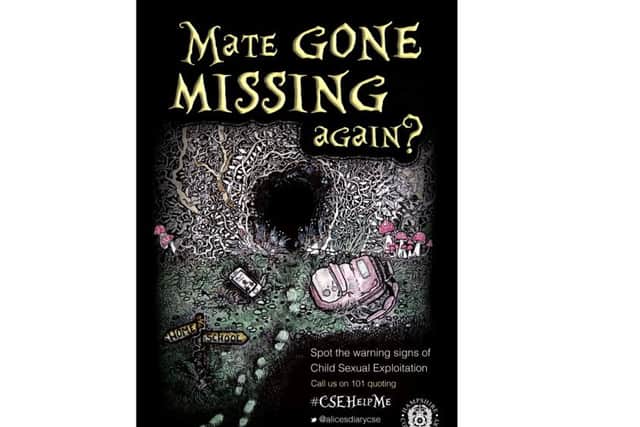 Artwork by Southsea illustrator Roma-May Dal who was commissioned for Hampshire police's child sex abuse launch
