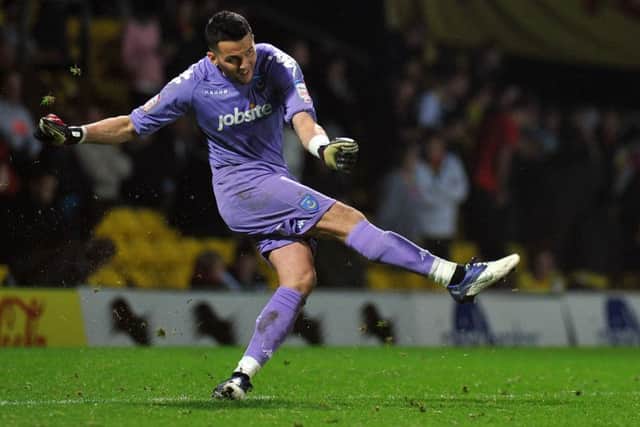 Former Pompey goalkeeper Stephen Henderson - currently at Charlton - would represent a quality but potentially costly summer signing   Picture: Steve Reid