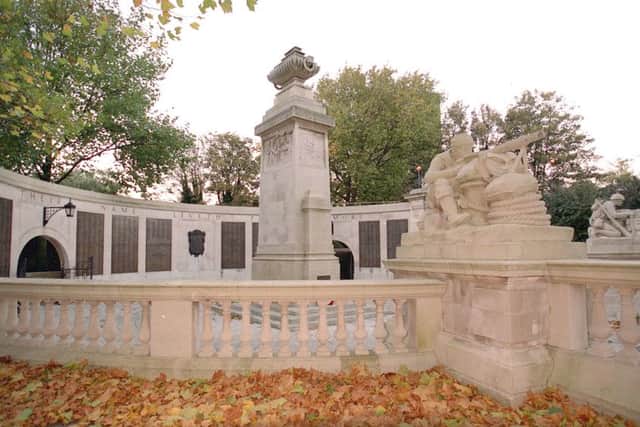 The war memorial in Guildhall Square, Portsmouth