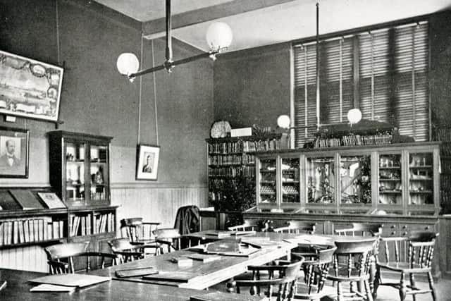 The Portsmouth Grammar School library where Francis Harvey debated the ethics of war. All pictures courtesy of Portsmouth Grammar School.