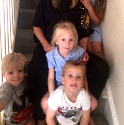 Joanna with her other children - twins Harley and Hayden and Sienna and Sophie