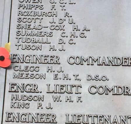Hubert Clegg  commemorated at Plymouth naval memorial