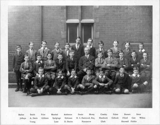 A Portsmouth Grammar School class in 1914, the year the First World War started