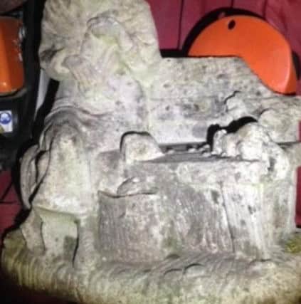 One of the garden ornaments that is believed to be stolen