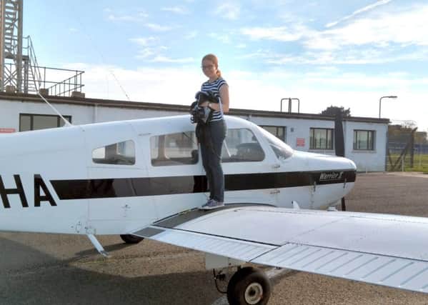 Ariane Edge, 16 after her first solo flight in the BA28 Piper Warrior