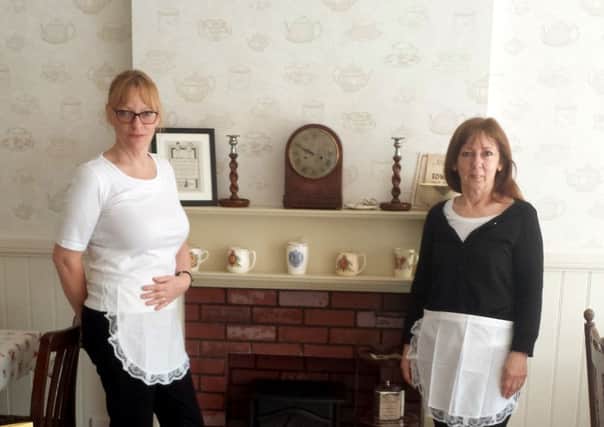 Janet Buxton (left) and Sue Jones inside Dolly's Vintage Tearoom