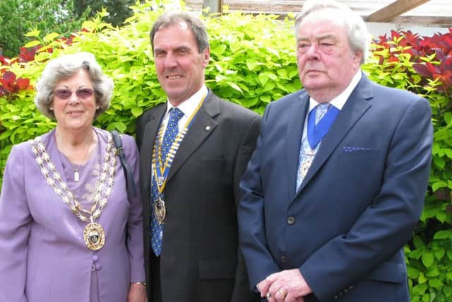 From left, Mayor of Fareham Connie Hockley, Fareham Rotary Club president Bob Mussellwhite and mayoral consort Geoff Hockley