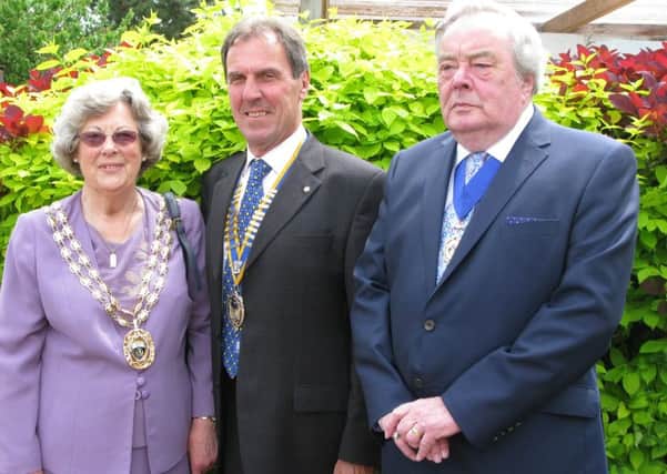From left, Mayor of Fareham Connie Hockley, Fareham Rotary Club president Bob Mussellwhite and mayoral consort Geoff Hockley