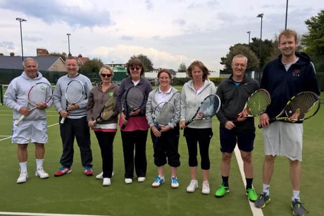 Southsea v Warsash 3. Pictured: Michael Isaacs, Jim Moore, Jill Scott, Karen Harrison, Vicky Bramble Stewart, Dawn DeWilde Robin Ellison, Jan Guthrie