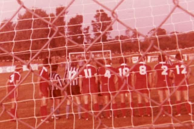Pompey in action against Limerick in 1980