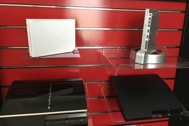 Nintendo Wii and PlayStation consoles at The Future of the Past exhibit at Portsmouth City Museum