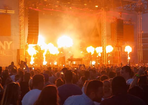 Steve Angello wows the crowd with his music, light and effects show at Mutiny Festival. PictureKeith Woodland. 160796