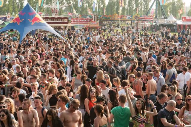 The Mutiny Festival crowd assembles in font of the main stage to listen and dance to Sister Bliss.
Picture: Keith Woodland (160796-0304)