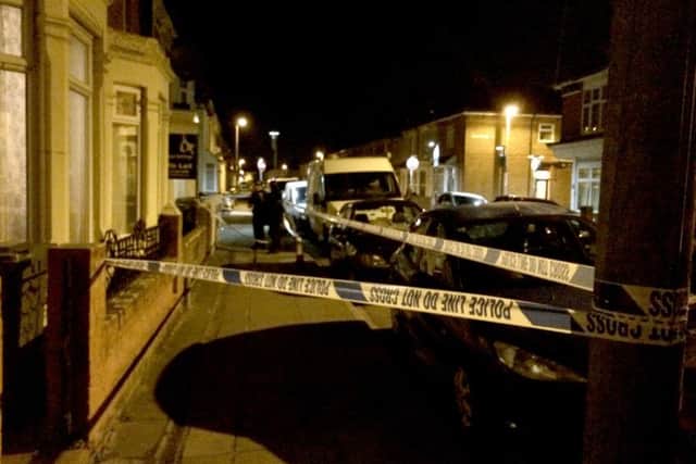Shearer Road, Buckland, after the attack in April 11