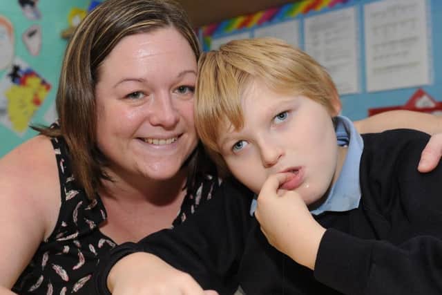 Emma Shepherd with her son James