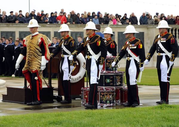 The altar for the Drumhead Ceremony on Southsea Common
