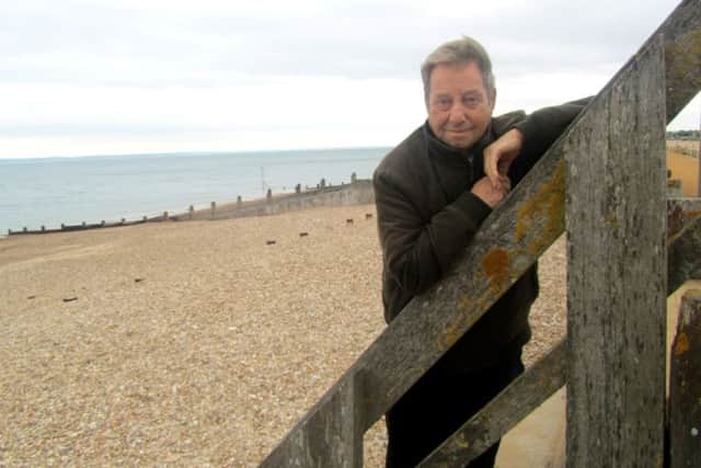Frank Pearce, Hayling Island county councillor, on Hayling seafront