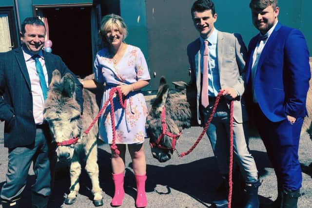 Donkeys were guests at the wake for Micala Sword, as she loved animals