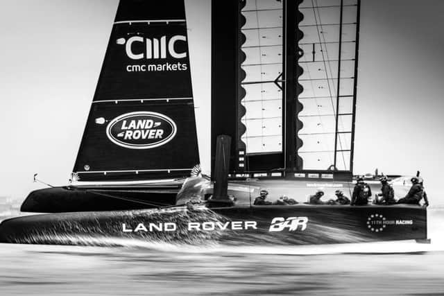 Training in the Solent. Picture: Harry KH / Land Rover BAR