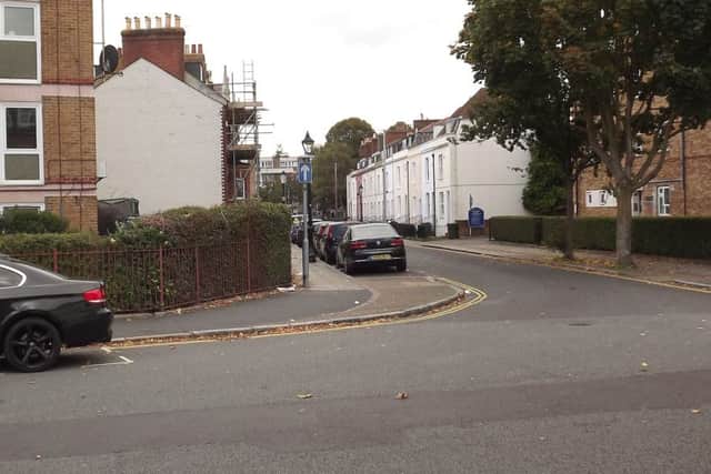 TODAT The spot where Clark's shop once stood on the corner of St James's Road and Brougham Road, Southsea