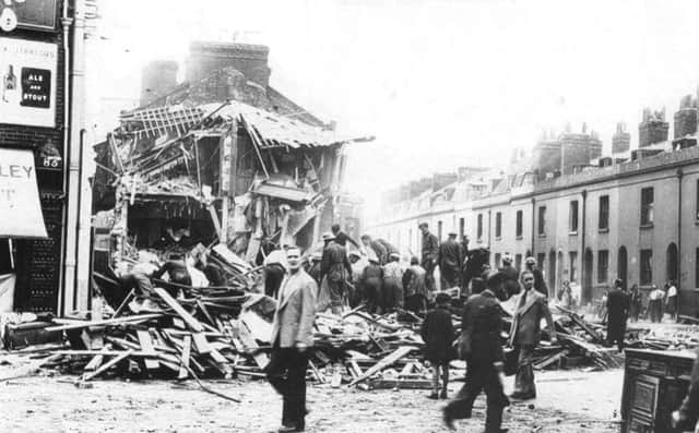 DECEMBER 1940 Devastation at Clark's Corner, Southsea
