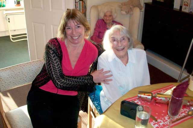 Zoe Davies with her late mother Odette Davis who was a resident at Merry Hall Care Home