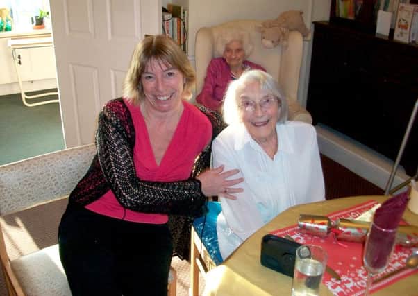 Zoe Davies with her late mother Odette Davis who was a resident at Merry Hall Care Home