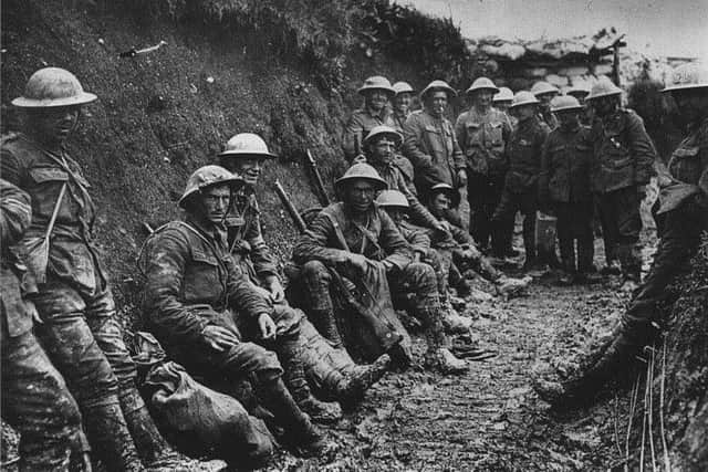 Soldiers in the trenches at The Somme