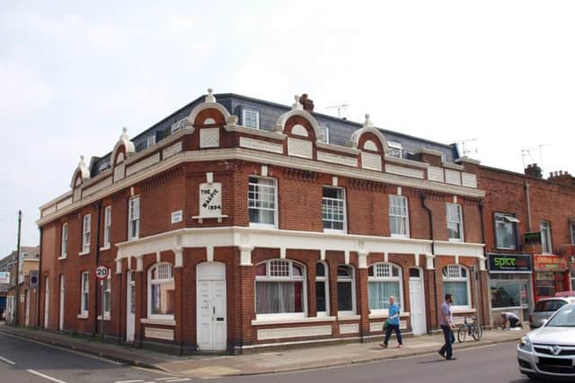 A block of flats at what was The Magpie in Fratton Road is to go under the auctioneer's hammer