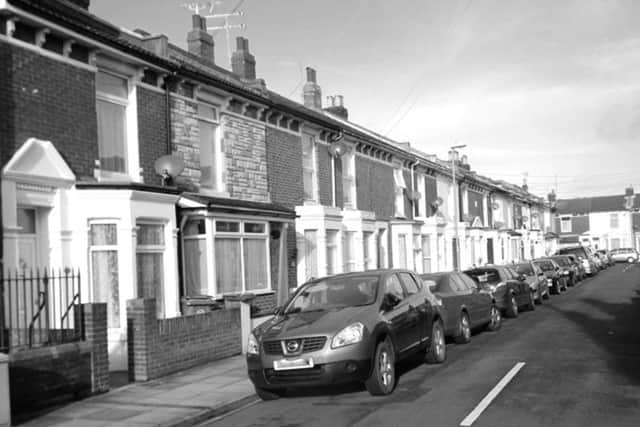 Ewart Road today with the houses almost as they were before the bombing.