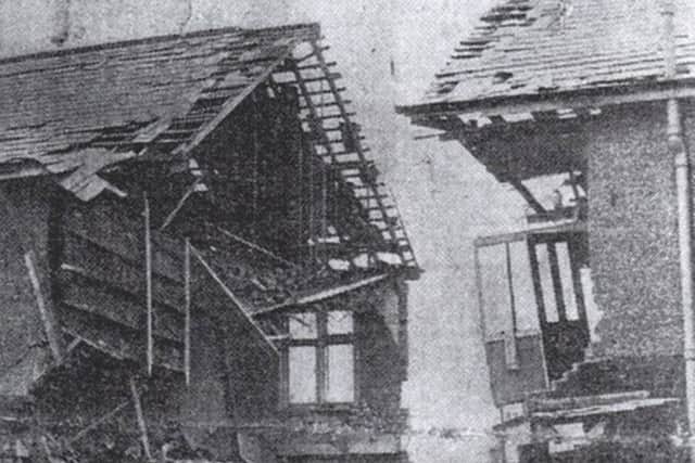 THEN 42 and 44 Sunningdale Road, Copnor, Portsmouth, after the Luftwaffe had left