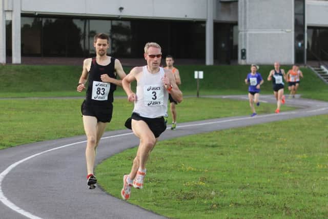 James Baker, right, ahead of Peter Concannon at Lakeside