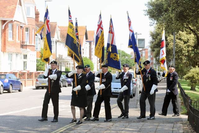 6/6/2016 (NEWS)The annual D-Day service of remembrance organised by the Royal British Legion, took place at the D-Day Memorial Stone in Southsea on Monday. Picture: Sarah Standing (160800-1479) PPP-160606-142629001