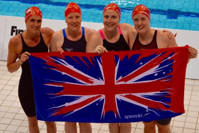 Fareham Nomads swimmers, from left: Jo Corben, Claire Tagg, Noemie Peignon and Laura Molyneaux